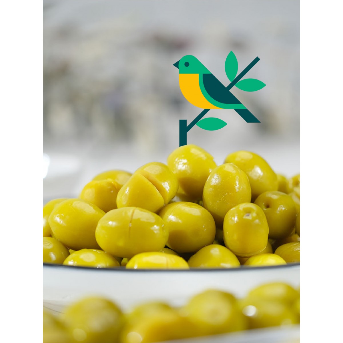 JUMBO KOKTEYL KIRMA YEŞİL ZEYTİN (570 GR)